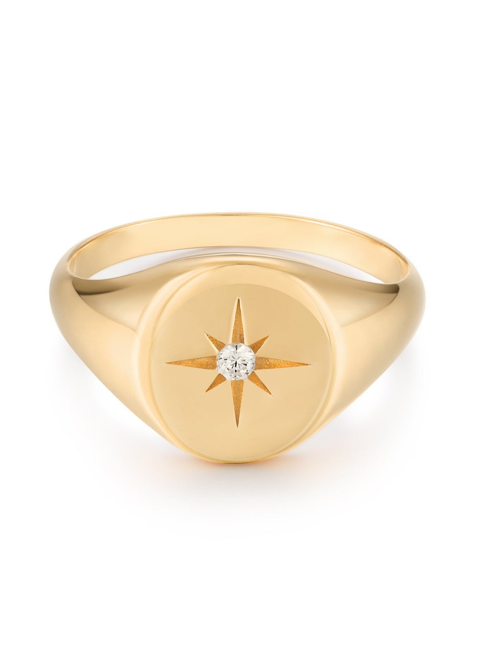 Poirier 14-Karat Gold-Plated Sterling Silver Starburst Signet, $64