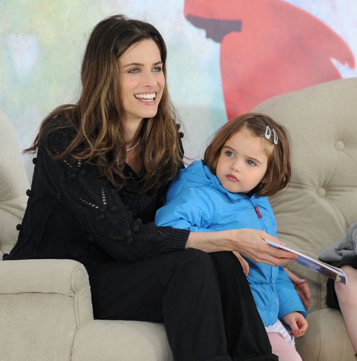 Peet and her daughter Frances aka "Frankie" attend the fifth annual Jumpstart Read for the Record Day at Rockefeller Center on October 7, 2010, in New York City.