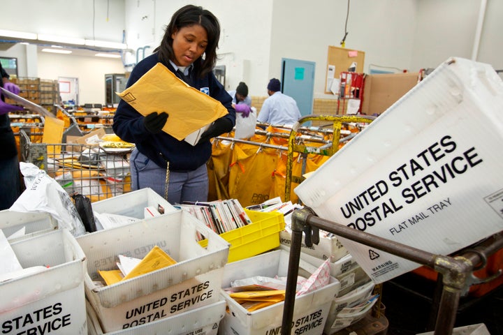 First-class mail has fallen in recent years, but the Postal Service has picked up a lot of business in parcel delivery due to online retail.