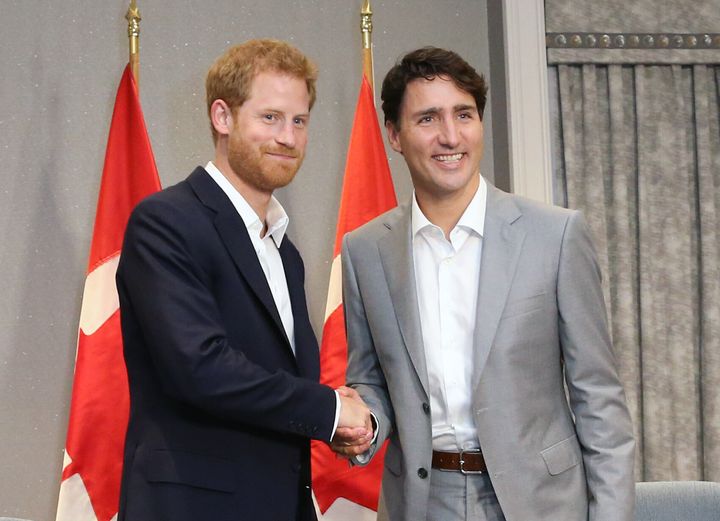 Le prince Harry et Justin Trudeau