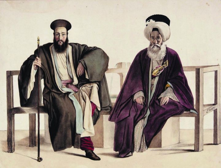 .Ελληνορδόδοξος ιερωμένος και μουσουλμάνος. (Αθήνα, 1819(;)) -- του Λουί Ντυπρέ.