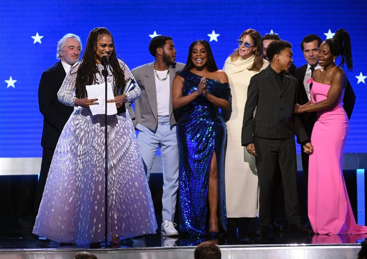 Ava DuVernay and fellow cast and crew accept the Best Limited Series award for 'When They See Us' onstage during the 25th Annual Critics' Choice Awards.