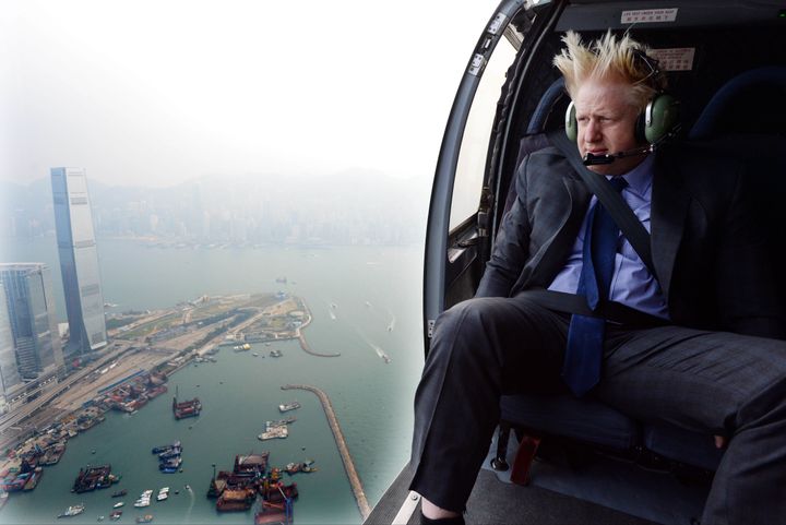 One of Parsons' images of Boris Johnson, during a trip to China as London mayor.
