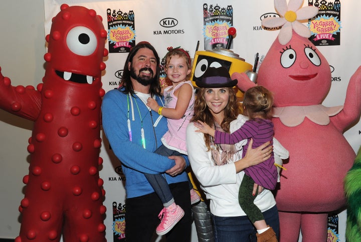 Grohl and his family attend "Yo Gabba Gabba! Live! There's A Party In My City" at Nokia L.A. Live on Nov. 27, 2010, in Los Angeles, California.