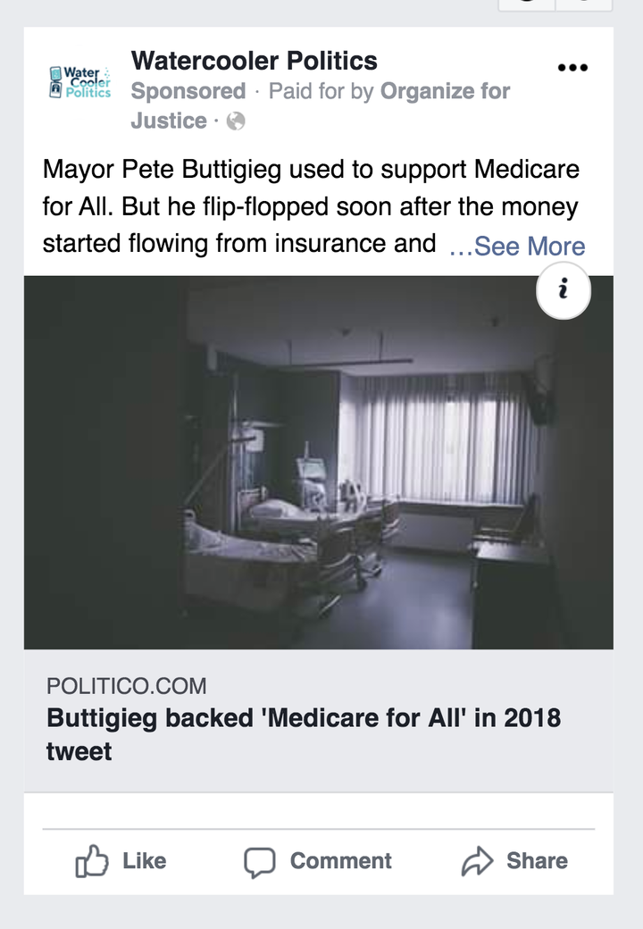 Organize for Justice targets Buttigieg's shifting stance on "Medicare for All" in its new ad campaign.