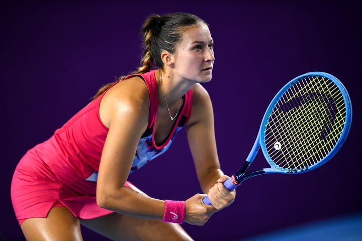 Slovenian tennis player Dalila Jakupovic at a match in China in 2019