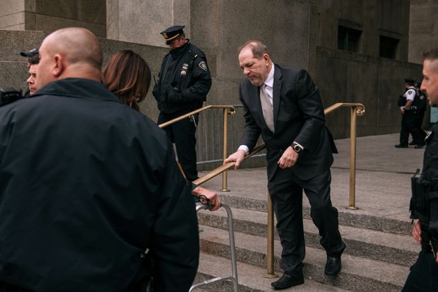 Harvey Weinstein leaving court on Monday