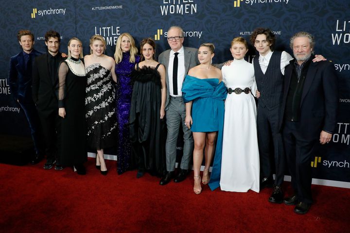 The cast of Little Women at the film's world premiere