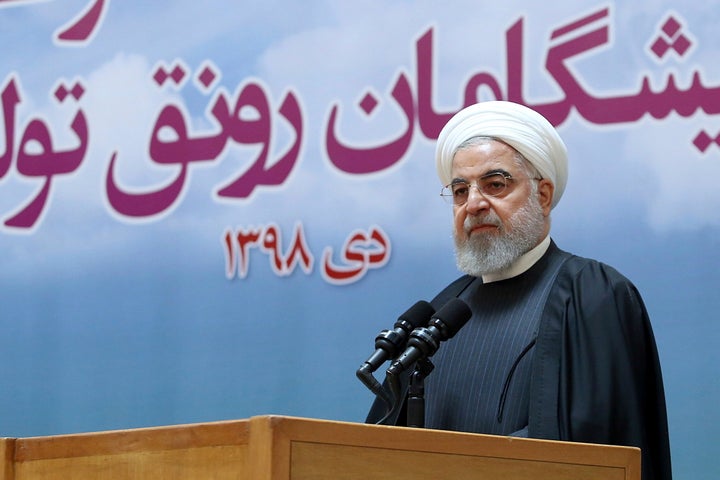 Iranian President Hassan Rouhani speaks during a meeting in Tehran on Tuesday in this image released by official website of the Office of the Iranian Presidency.