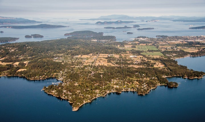 An aerial view on North Saanich, B.C., the Greater Victoria-area town where Prince Harry and Meghan Markle recently spent their holidays.