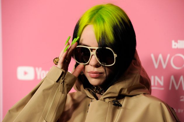 Billie Eilish arrives at Billboard's Women in Music at the Hollywood Palladium on Thursday, Dec. 12, 2019, in Los Angeles. (AP Photo/Chris Pizzello)