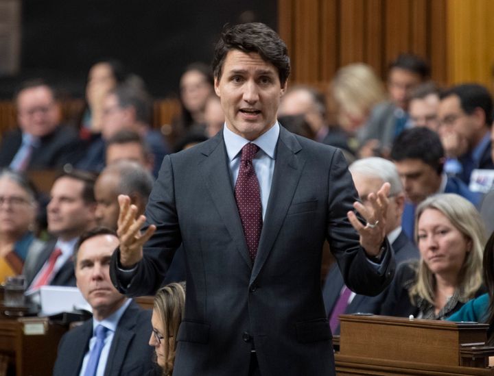 Prime Minister Justin Trudeau responds to a question during Question Period in the House of Commons on Dec. 9, 2019 in Ottawa. 