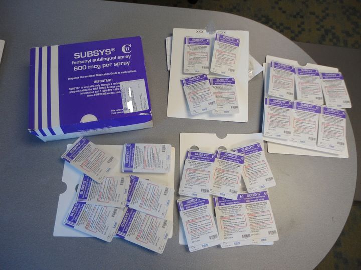 A box of the fentanyl-based drug Subsys, made by Insys Therapeutics Inc.