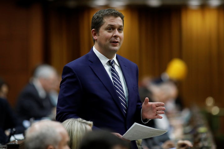 Andrew Scheer speaks during Question Period in the House of Commons in Ottawa on Dec. 12, 2019. 