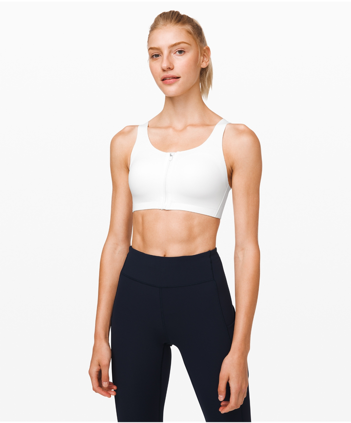 SYROKAN Womens' Sports Bra High Impact Support Zip Front