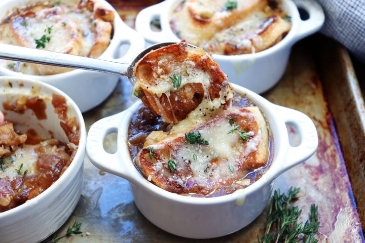 Use this trick to quickly caramelize onions for French onion soup.