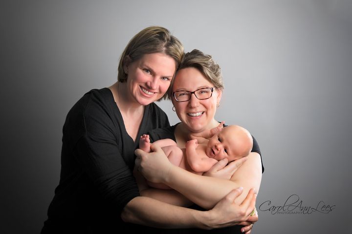 B.C. MLA Jennifer Rice with her wife, Andrea Wilmot, and their son Lua.