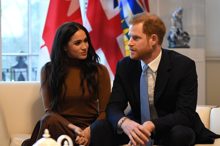 Prince Harry and Meghan at Canada House on Jan. 7, 2020 in London, England. 