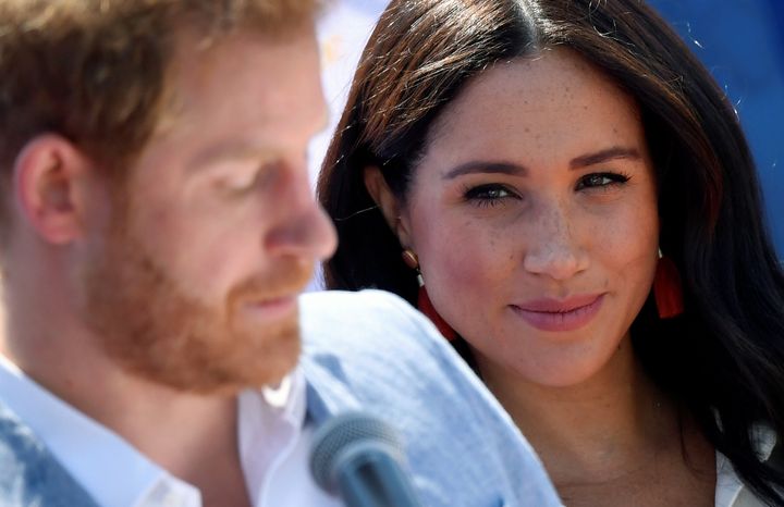Meghan Markle and Prince Harry in Johannesburg, South Africa last year.