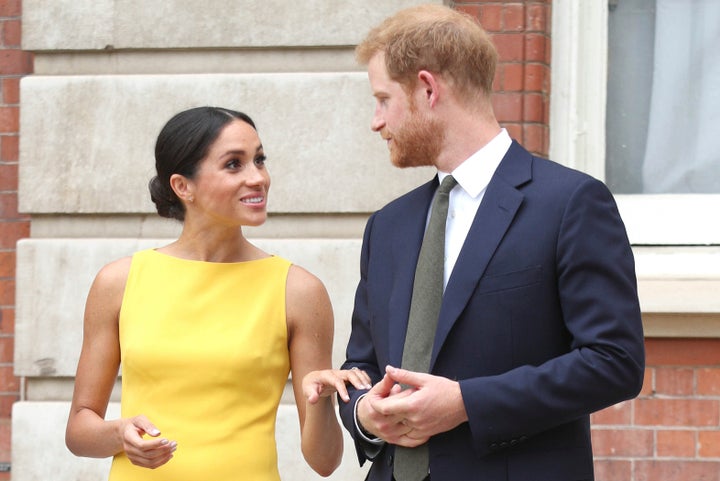 January 9th 2020 - Prince Harry The Duke of Sussex and Duchess Meghan of Sussex intend to step back their duties and responsibilities as senior members of the British Royal Family. - File Photo by: zz/KGC-375/STAR MAX/IPx 2018 7/5/18 Prince Harry The Duke of Sussex and Meghan Markle The Duchess of Sussex attend the Your Commonwealth Youth Challenge reception at Marlborough House. (London, England, UK)