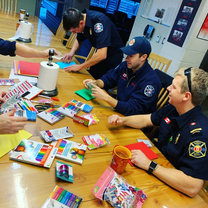 Barrie firefighters sit down and get crafty.