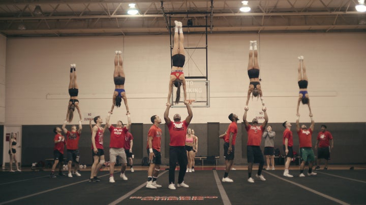 The pyramid move from "Cheer."