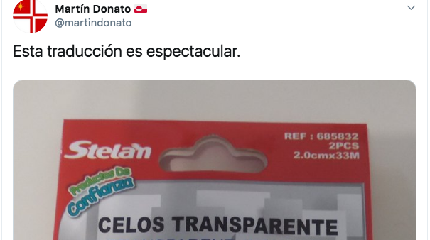 Traducción de celos transparentes.