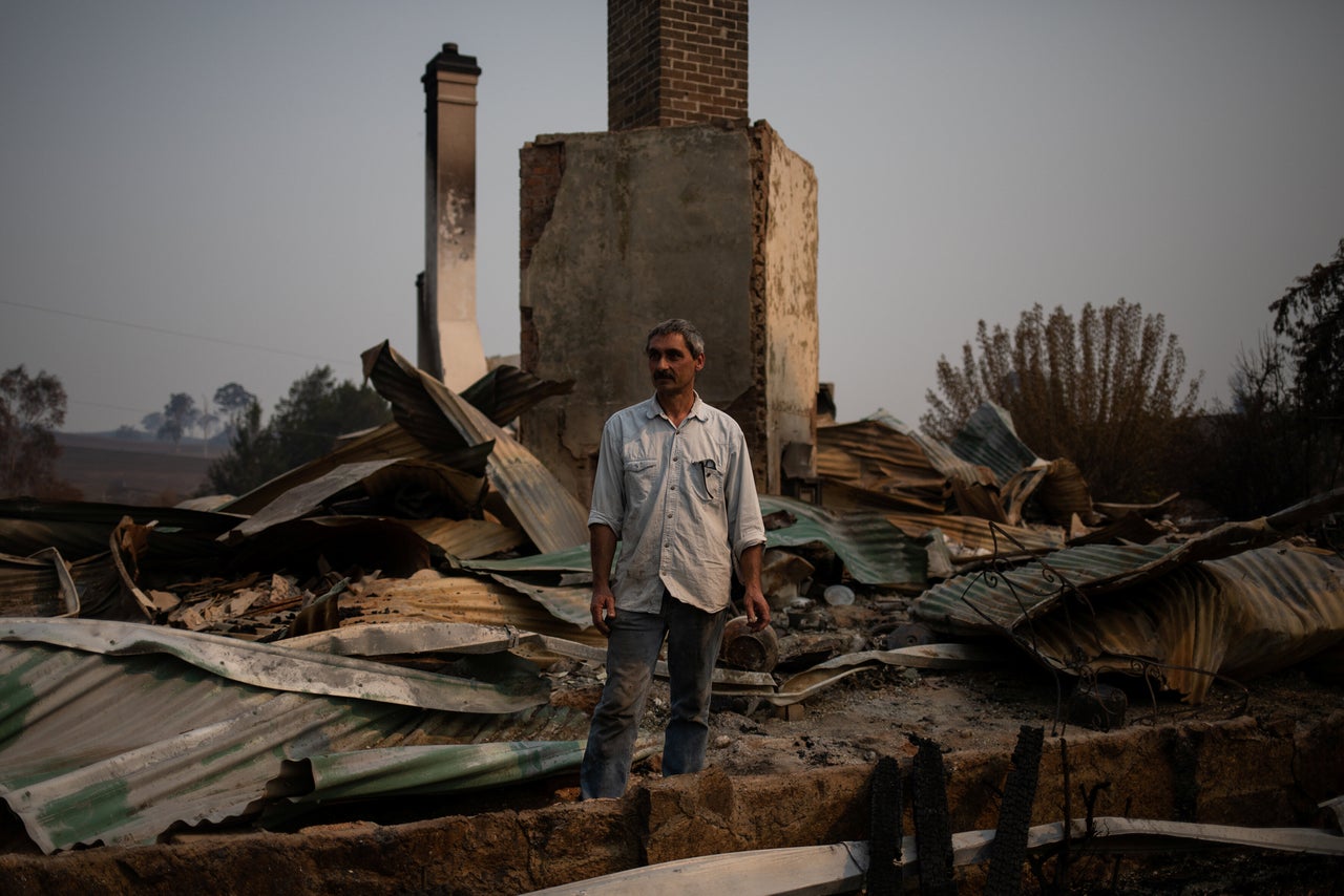 Thousands of people like Philippe Ravenel, pictured here, have lost their homes to the fires. 