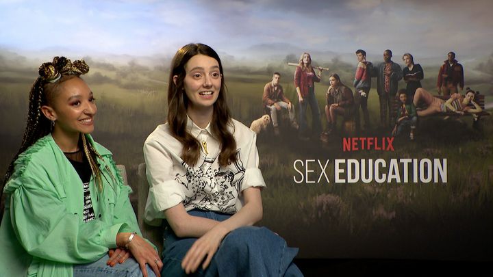 Sex Education stars Tanya Reynolds and Patricia Allison