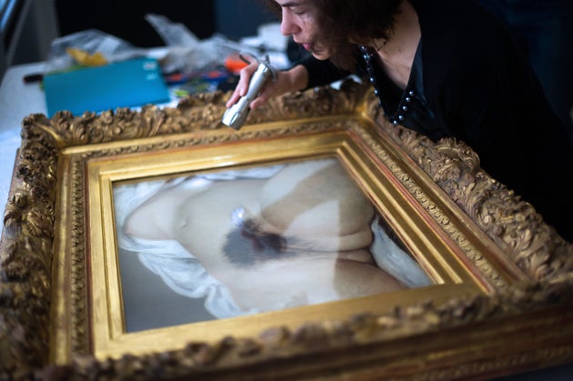 Gustave Courbet's canvas