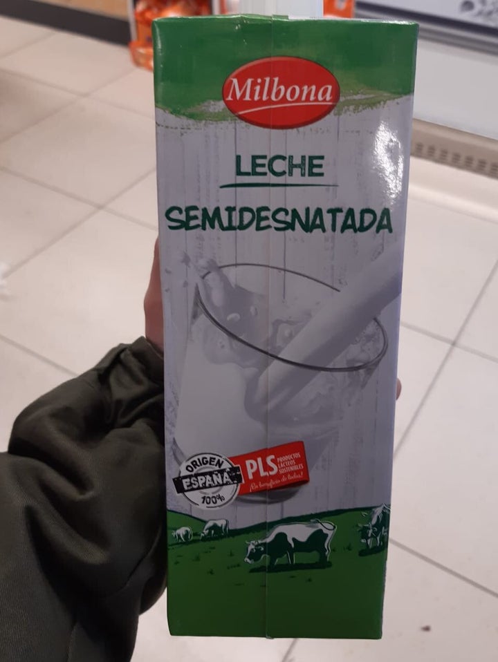 Un litro de leche de Milbona, la marca blanca de Lidl.