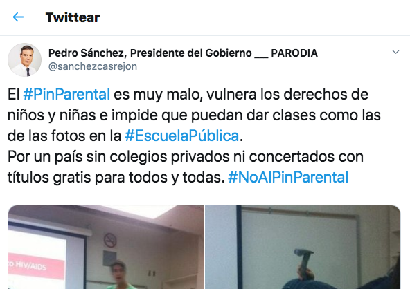 La foto con la que algunos están defendiendo el PIN parental La foto con la que algunos están defendiendo el PIN parental