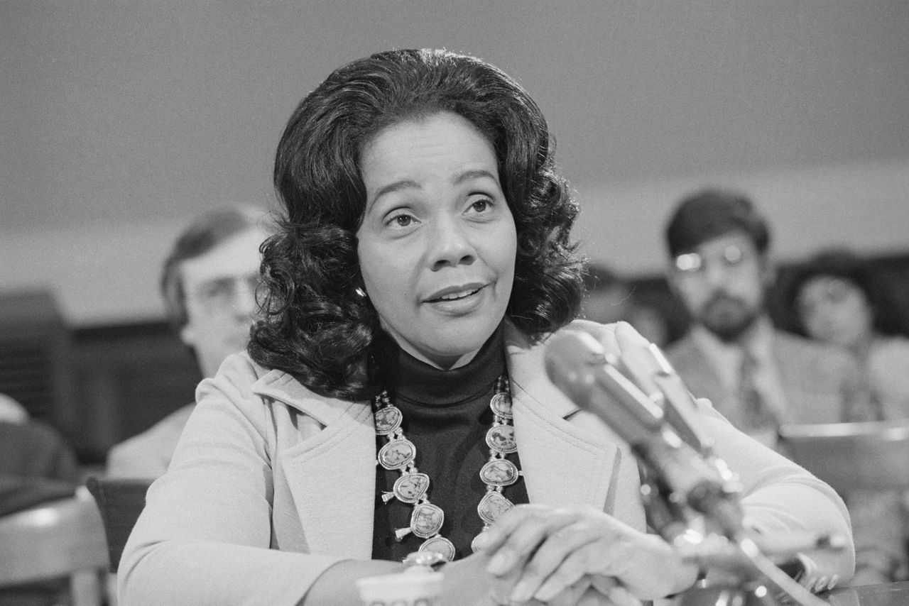Coretta Scott King carried on her famed husband's fight for racial equality after his assassination in 1968, and also fought for rights for the LBGTQ community.