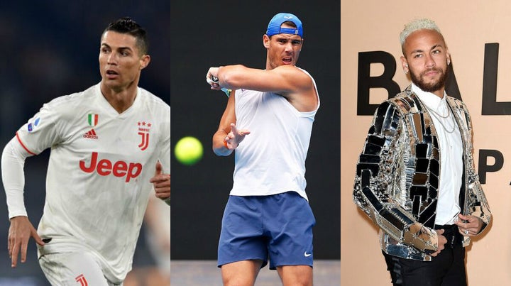 Ronaldo, Nadal y Neymar. 