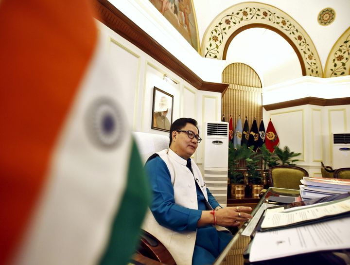 India's junior home minister Kiren Rijiju speaks during an interview with Reuters inside his office in New Delhi, India, September 29, 2015. To match Interview INDIA-NGO/POLITICS REUTERS/Anindito Mukherjee