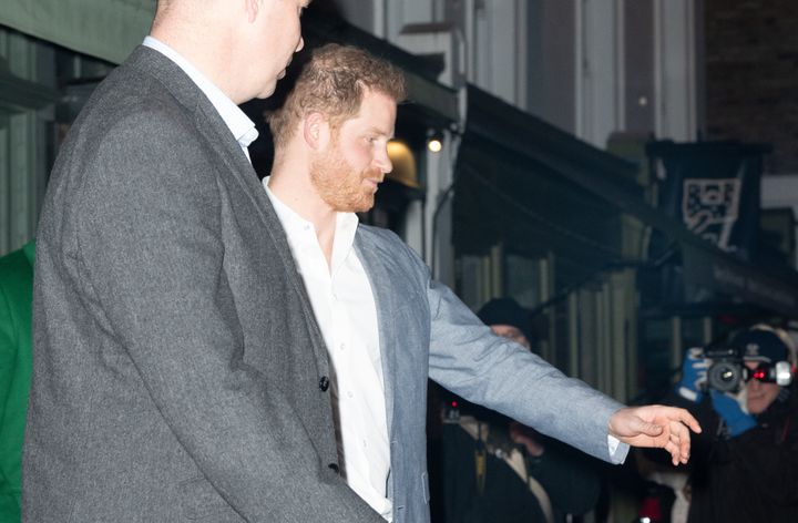 The Duke of Sussex leaves the Ivy Chelsea Garden in London after a private dinner for his charity Sentebale. 