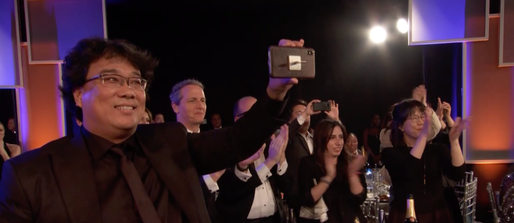 "Parasite" director Bong Joon-ho at the SAG Awards Sunday night.