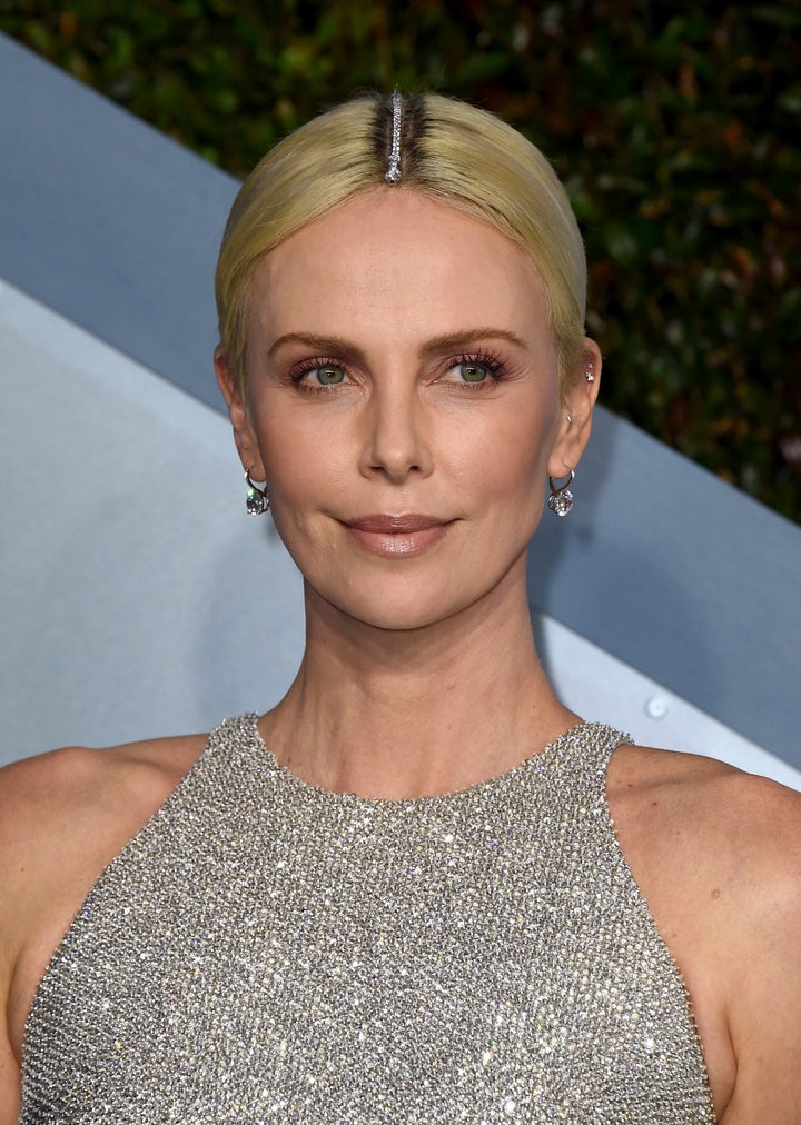 Charlize Theron Just Wore Tiffany Diamonds in Her Hair to Hide Her Roots -  2020 SAG Awards Hair