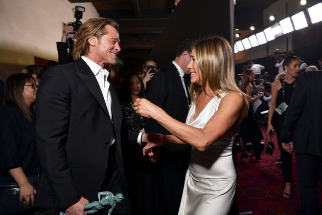 Jennifer Aniston And Brad Pitt Beaming At Each Other At The SAG Awards Will Warm The Coldest Of Hearts