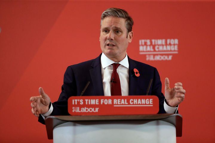 Keir Starmer speaking at a Labour campaign event in November 2019