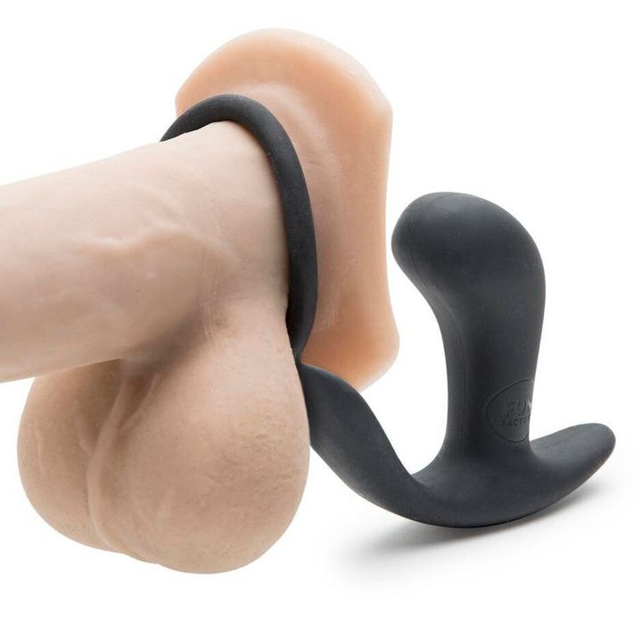 Fun Factory Bootie Ring Silicone Prostate Stimulator with Cock Ring, Love Honey