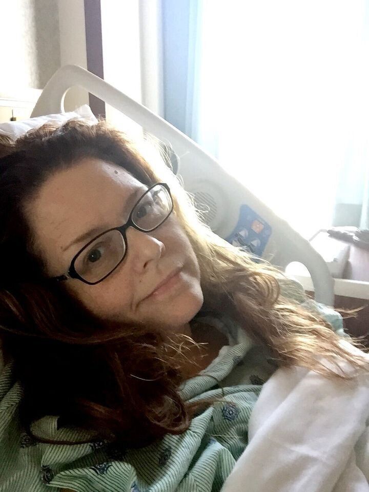 Kristina Wright la veille de son congé de l'hôpital.