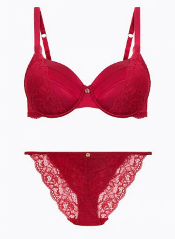 Silk & Lace Underwired Set with Full Cup Bra A-E, Marks and Spencer