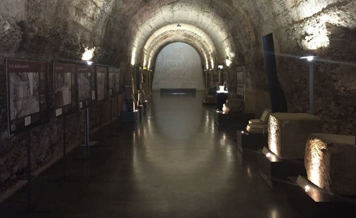 El interior del museo romano de Astorga.