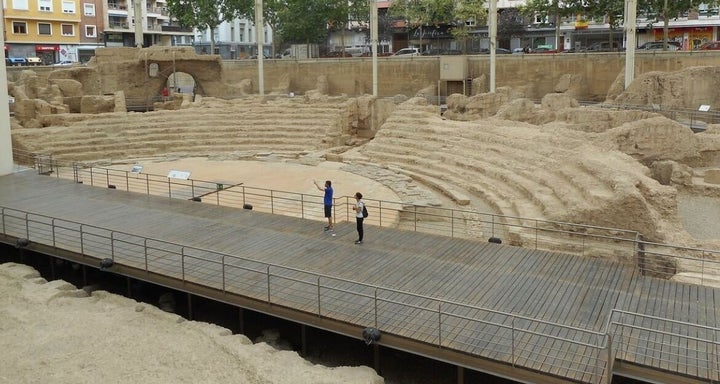 El museo del Teatro Romano de Caesaraugusta en Zaragoza.
