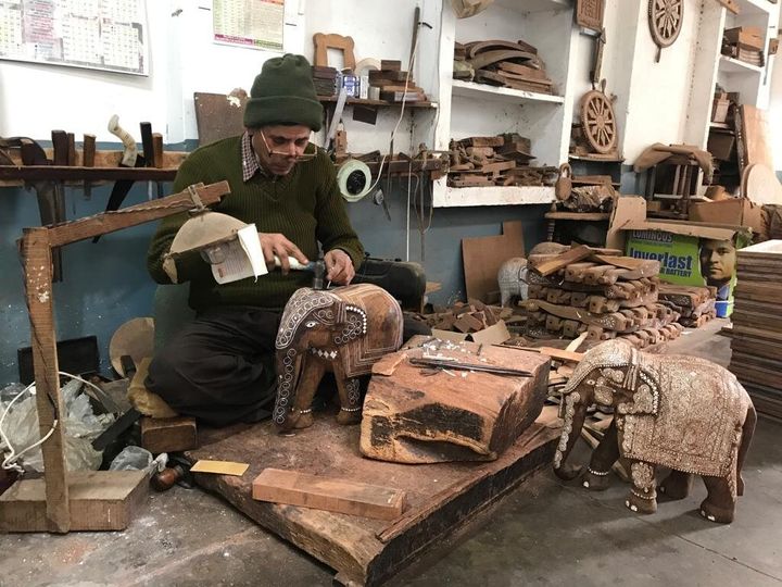 Shammi Lal, a 61-year-old award-winning inlay craftsman, said the crisis in wages and employment had meant skilled wood carvers were migrating to the Middle East to work as ordinary carpenters.