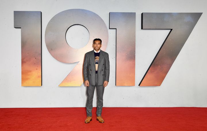 Nabhaan Rizwan attends the 1917 World Premiere in London's Leicester Square.