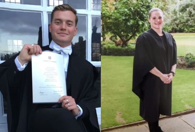 (Left) Jack Merritt, 25, of Cottenham, Cambridgeshire and (right) Saskia Jones, 23, of Stratford-upon-Avon, Warwickshire, both died following the terrorist attack near to London Bridge. 