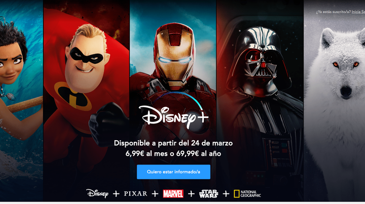 página de disney+