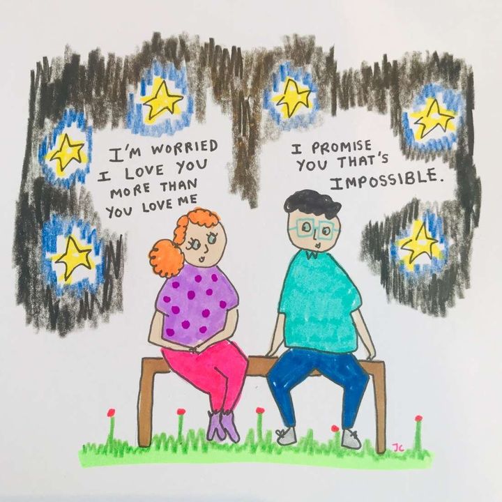 Impossible Hand Drawn Print by Jessie Cave, Jessie Doodles